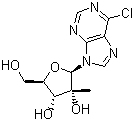 6-Chloro-9-(2-C-methyl-beta-D-ribofuranosyl)-9H-purine molecular structure (CAS 205171-05-7)