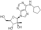N-环戊基-2'-C-甲基腺苷分子结构 (CAS 205171-06-8)