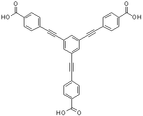 1,3,5-Tris(4-carboxyphenylethynyl)benzene molecular structure (CAS 205383-17-1)