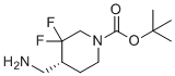 structure of CAS# 2055043-54-2, tert-Butyl (4R)-4-(aminomethyl)-3,3-difluoropiperidine-1-carboxylate
