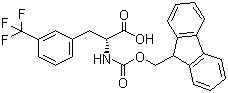 Fmoc-D-3-Trifluoromethylphenylalanine molecular structure (CAS 205526-28-9)