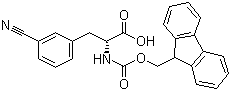 structure of CAS# 205526-37-0, Fmoc-D-3-cyanophenylalanine