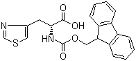 结构式 CAS# 205528-33-2, Fmoc-D-3-(4-噻唑基)丙氨酸; N-芴甲氧羰基-D-3-(4-噻唑基)丙氨酸