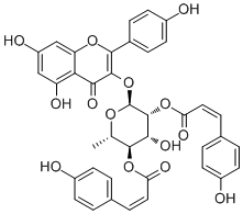 2",4"-Di-O-(Z-p-coumaroyl)afzelin molecular structure (CAS 205534-17-4)
