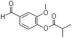 structure of CAS# 20665-85-4, Vanillin isobutyrate;4-Formyl-2-methoxyphenyl isobutyrate