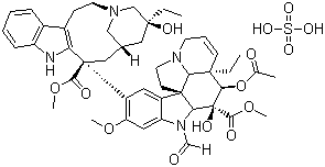 structure of CAS# 2068-78-2, Vincristine sulfate;22-Oxovincaleukoblastine sulfate salt; Leurocristine sulfate salt