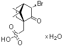 (1S,3S,4S)-3-Bromo-7,7-dimethyl-2-oxobicyclo[2.2.1]heptane-1-methanesulfonic acid hydrate molecular structure (CAS 206860-46-0)