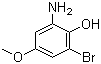 2-Amino-6-bromo-4-methoxyphenol molecular structure (CAS 206872-01-7)