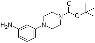 结构式 CAS# 206879-72-3, 4-(3-氨基苯基)哌嗪-1-羧酸叔丁酯