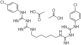 Chlorhexidine diacetate molecular structure (CAS 206986-79-0)