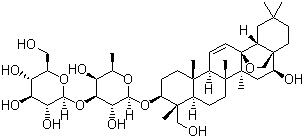 结构式 CAS# 20736-09-8, 柴胡皂苷 A; 柴胡皂甙 A