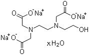 N-[2-[Bis(carboxymethyl)amino]ethyl]-N-(2-hydroxyethyl)glycine trisodium salt hydrate molecular structure (CAS 207386-87-6)