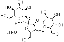 O-alpha-D-吡喃葡萄糖基-(1→3)-beta-D-呋喃果糖基 alpha-D-吡喃葡萄糖苷水合物分子结构 (CAS 207511-10-2)