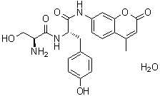 L-Seryl-N-(4-methyl-2-oxo-2H-1-benzopyran-7-yl)-L-tyrosinamide monohydrate molecular structure (CAS 207735-67-9)