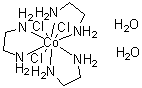 结构式 CAS# 207802-43-5, (OC-6-11)-三(1,2-乙二胺)钴三氯化物二水合物