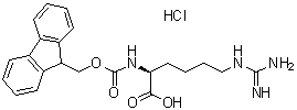 N6-(Aminoiminomethyl)-N2-[(9H-fluoren-9-ylmethoxy)carbonyl]-L-lysine monohydrochloride molecular structure (CAS 208174-14-5)