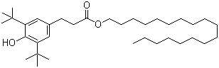 3-(3,5-二叔丁基-4-羟基苯基)丙酸正十八烷醇酯分子结构 (CAS 2082-79-3)