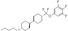 结构式 CAS# 208338-52-7, 5-[二氟[(反式,反式)-4'-戊基[1,1'-联环己烷]-4-基]甲氧基]-1,2,3-三氟苯
