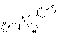 N-(2-Furanylmethyl)-8-[4-(methylsulfonyl)phenyl]-1,2,4-triazolo[4,3-c]pyrimidin-5-amine molecular structure (CAS 2083627-02-3)