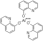 8-Hydroxyquinoline aluminum salt molecular structure (CAS 2085-33-8)