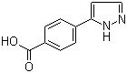 4-(1H-Pyrazol-5-yl)benzoic acid molecular structure (CAS 208511-67-5)