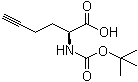 structure of CAS# 208522-16-1, (2S)-2-[[(1,1-Dimethylethoxy)carbonyl]amino]-5-hexynoic acid