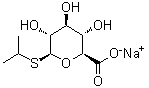 1-Methylethyl 1-thio-beta-D-glucopyranosiduronic acid monosodium salt molecular structure (CAS 208589-93-9)