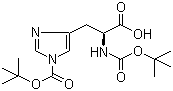 N,N'-Di-tert-butoxycarbonyl-L-histidine molecular structure (CAS 20866-46-0)