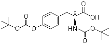 结构式 CAS# 20866-48-2, N,O-双[(叔丁氧基)羰基]-L-酪氨酸
