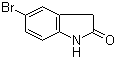 结构式 CAS# 20870-78-4, 5-溴氧化吲哚; 5-溴-1,3-二氢-2H-吲哚-2-酮