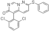 5-(2,6-二氯苯基)-2-(苯硫基)-6H-嘧啶并[1,6-b]哒嗪-6-酮分子结构 (CAS 209409-98-3)