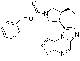 (3S,4R)-3-Ethyl-4-(3H-imidazo[1,2-a]pyrrolo[2,3-e]pyrazin-8-yl)-1-pyrrolidinecarboxylic acid phenylmethyl ester molecular structure (CAS 2095311-51-4)