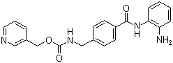 结构式 CAS# 209783-80-2, 恩替诺特; N-[[4-[[(2-氨基苯基)氨基]甲酰]苯基]甲基]氨基甲酸 3-吡啶基甲基酯