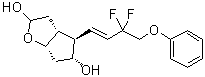 (3aR,4R,5R,6aS)-4-[(1E)-3,3-Difluoro-4-phenoxy-1-butenyl]hexahydro-2H-cyclopenta[b]furan-2,5-diol molecular structure (CAS 209861-02-9)