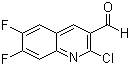 2-Chloro-6,7-difluoro-3-quinolinecarboxaldehyde molecular structure (CAS 209909-13-7)
