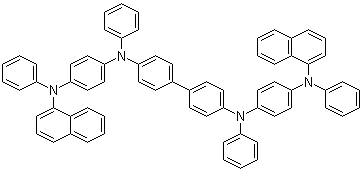 N,N'-二[4-(1-萘基苯基氨基)苯基]-N,N'-二苯基-[1,1'-联苯]-4,4'-二胺分子结构 (CAS 209980-47-2)