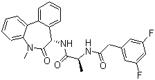 结构式 CAS# 209984-56-5, N-[(1S)-2-[[(7S)-6,7-二氢-5-甲基-6-氧代-5H-二苯并[b,d]氮杂卓-7-基]氨基]-1-甲基-2-氧代乙基]-3,5-二氟苯乙酰胺
