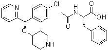 N-Acetyl-L-phenylalanine compd. with 2-[(S)-(4-chlorophenyl)(4-piperidinyloxy)methyl]pyridine (1:1) molecular structure (CAS 210095-66-2)
