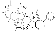 5,8,9,10,14-Pentaacetoxy-3-benzoyloxy-15-hydroxypepluane molecular structure (CAS 210108-91-1)