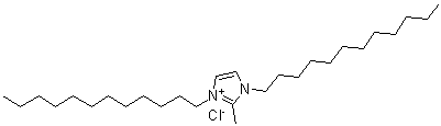 1,3-Dilauryl-2-methylimidazolium chloride molecular structure (CAS 21054-71-7)