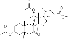 (3alpha,5beta,12alpha)-3,12-Bis(acetyloxy)-7-oxocholan-24-oic acid methyl ester molecular structure (CAS 21066-20-6)
