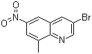 3-溴-8-甲基-6-硝基喹啉分子结构 (CAS 210708-22-8)