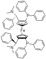 (2S,2'S)-1,1'-Bis[(R)-(dimethylamino)phenylmethyl]-2,2'-bis(diphenylphosphino)ferrocene molecular structure (CAS 210842-74-3)