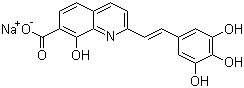 (E)-8-Hydroxy-2-[2-(3,4,5-trihydroxyphenyl)ethenyl]-7-quinolinecarboxylic acid sodium salt molecular structure (CAS 210890-96-3)