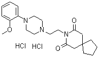 8-[2-[4-(2-Methoxyphenyl)-1-piperazinyl]ethyl]-8-azaspiro[4.5]decane-7,9-dione hydrochloride molecular structure (CAS 21102-95-4)