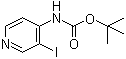 结构式 CAS# 211029-67-3, 3-碘-4-吡啶基氨基甲酸叔丁基酯