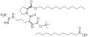 N2-[(1,1-Dimethylethoxy)carbonyl]-L-arginyl-L-proline dodecyl ester monododecanoate molecular structure (CAS 211114-01-1)