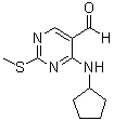 structure of CAS# 211245-64-6, 4-Cyclopentylamino-2-methylsulfanylpyrimidine-5-carboxaldehyde
