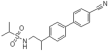 N-[2-(4'-Cyano[1,1'-biphenyl]-4-yl)propyl]-2-propanesulfonamide molecular structure (CAS 211311-95-4)