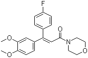 structure of CAS# 211867-47-9, Flumorph;4-[3-(3,4-Dimethoxyphenyl)-3-(4-fluorophenyl)-1-oxo-2-propenyl]morpholine